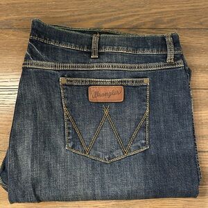 Wrangler Retro Slim Straight Blue Denim Jeans Size 46x32